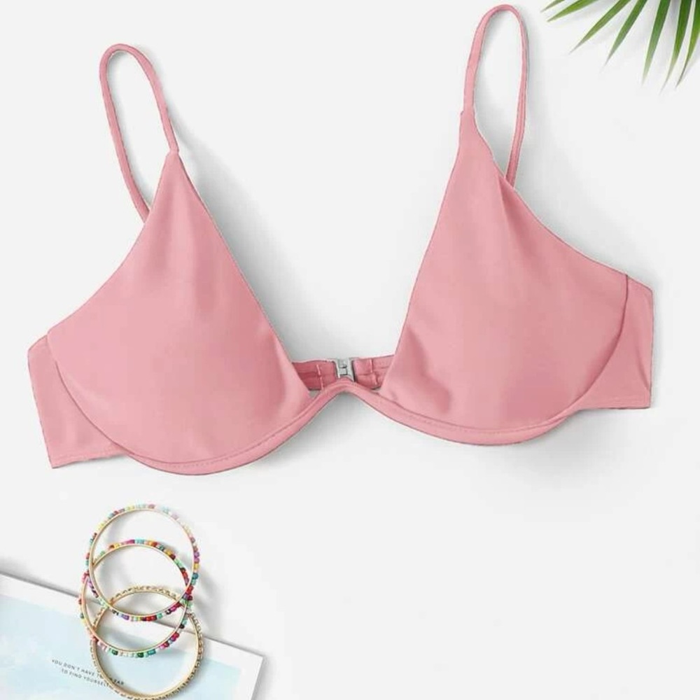 underwired spaghetti strap bikini top